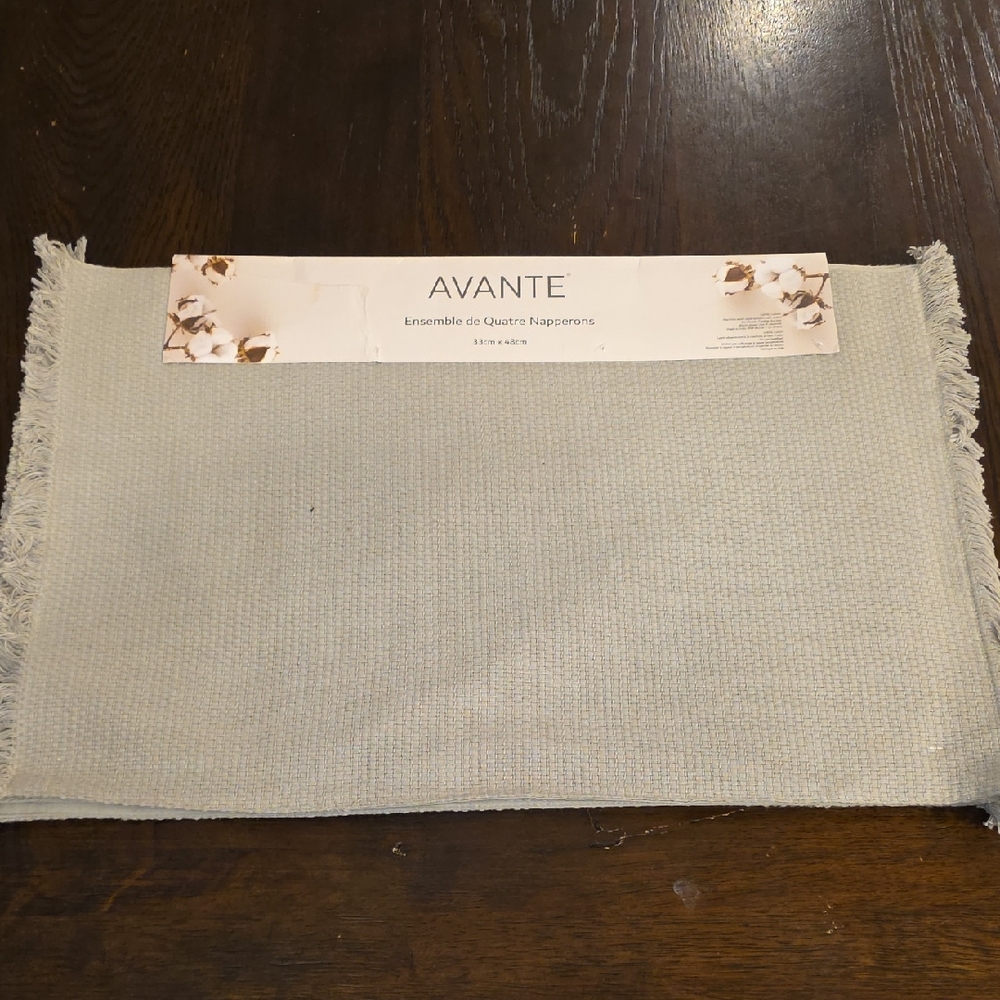 Avante Gray Placemat Set